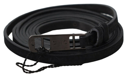 Ceinture ajustable en cuir noir élégant pour costume national