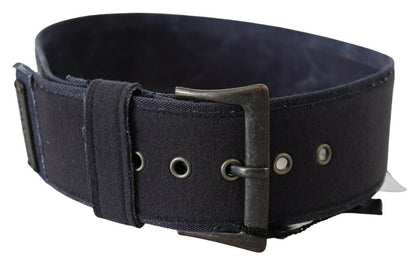 Ermanno Scervino Ceinture élégante en cuir bleu marine