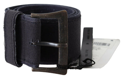 Ermanno Scervino Ceinture élégante en cuir bleu marine