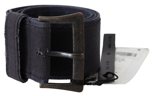 Ermanno Scervino Ceinture élégante en cuir bleu marine