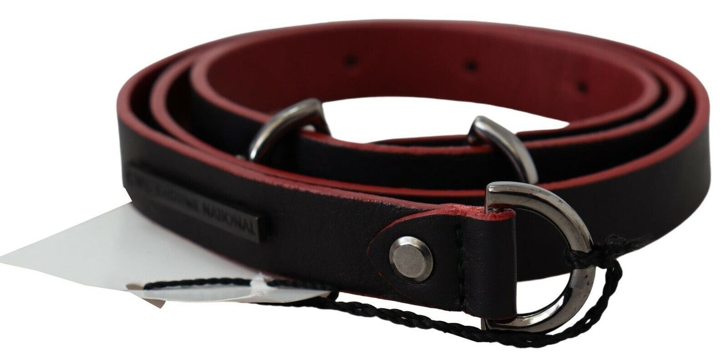 Ceinture en cuir bicolore élégante de style national