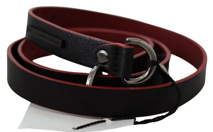 Ceinture en cuir bicolore élégante de style national