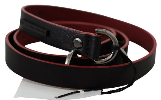 Ceinture en cuir bicolore élégante de style national
