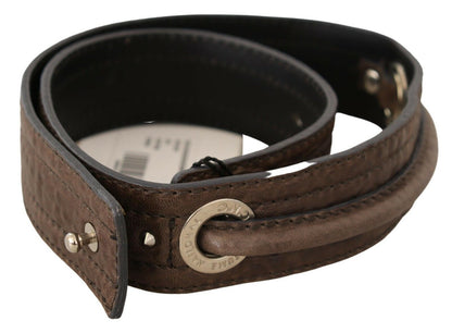 Ceinture élégante en cuir marron pour costume national