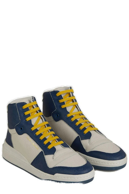 Saint Laurent Rehaussez votre style avec des baskets de luxe bleues mi-hautes