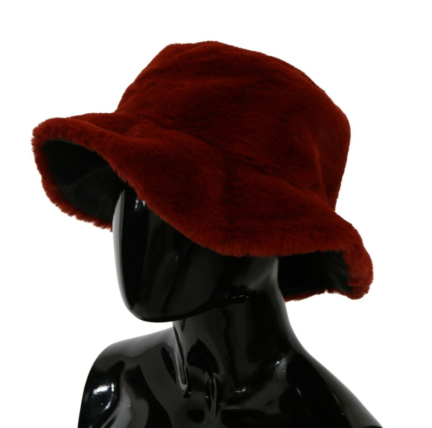 Casquette bob rouge élégante Dolce &amp; Gabbana avec détails logo
