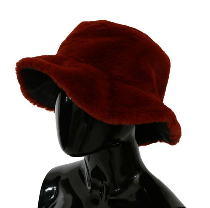 Casquette bob rouge élégante Dolce &amp; Gabbana avec détails logo