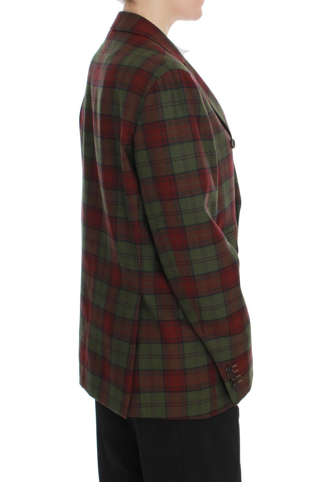 BENCIVENGA Élégant blazer croisé en laine à carreaux