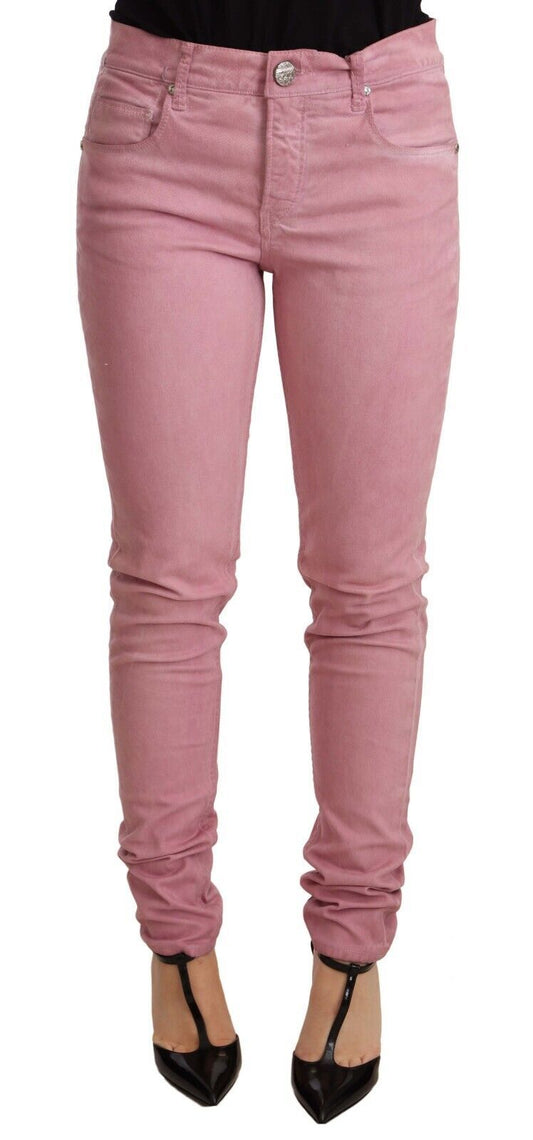 Huit jeans slim élégants en denim rose