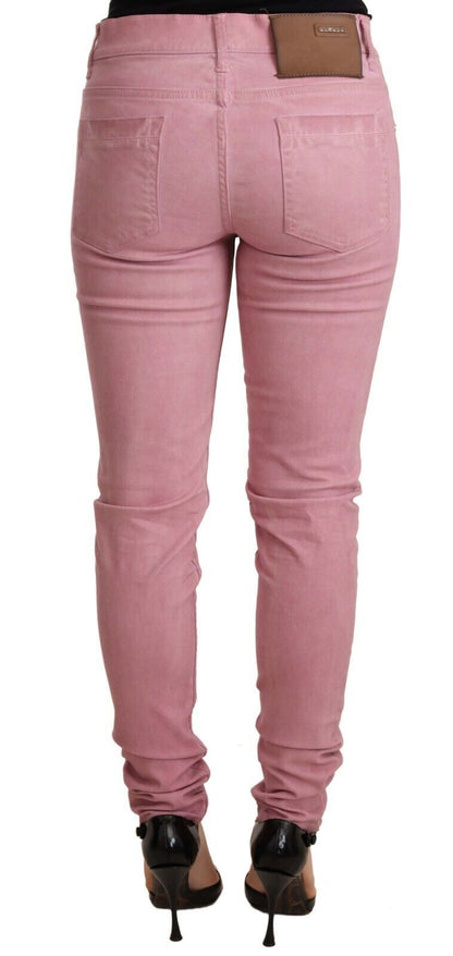Huit jeans slim élégants en denim rose