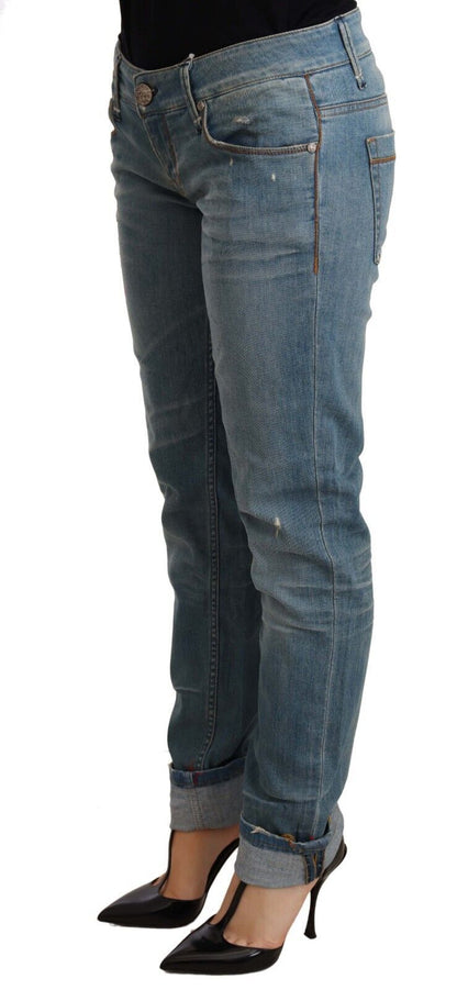 Huit jeans chics en coton délavé avec ourlet replié