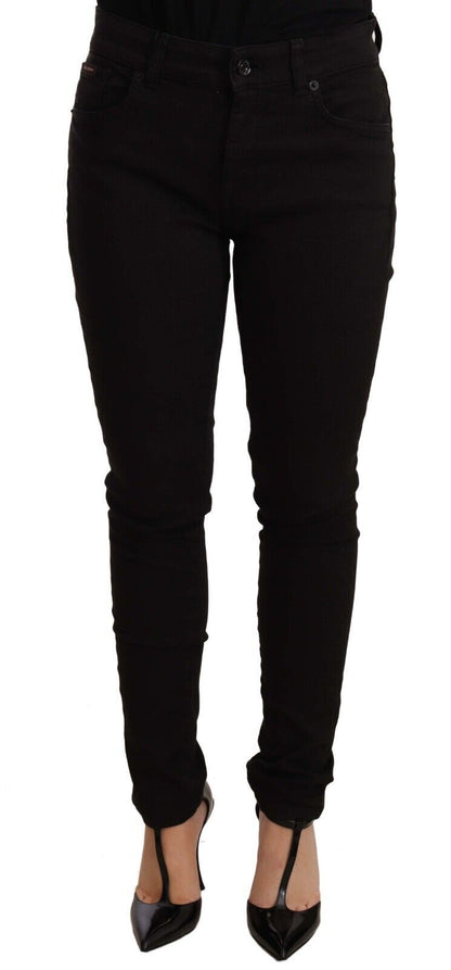 Dolce & Gabbana Black Slim Fit Denim Cotton Stretch Jeans by Dolce & Gabbana