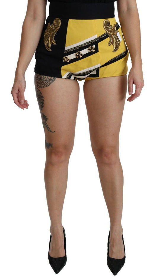 Mini-short taille haute brodé de cristaux Dolce &amp; Gabbana