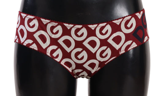 Bas de bain Dolce &amp; Gabbana Chic Bordeaux Blanc Logo