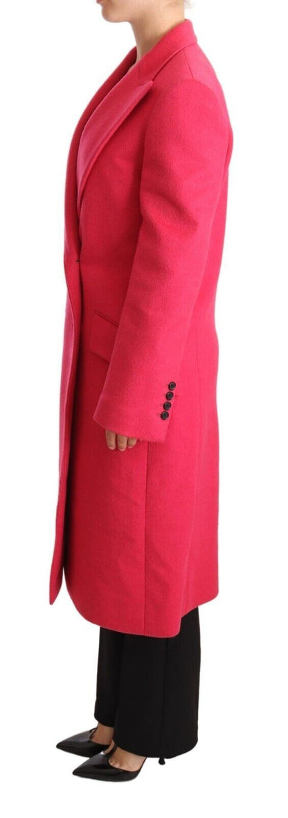 Dolce &amp; Gabbana Pink Double Breasted Trench Coat Jacket
