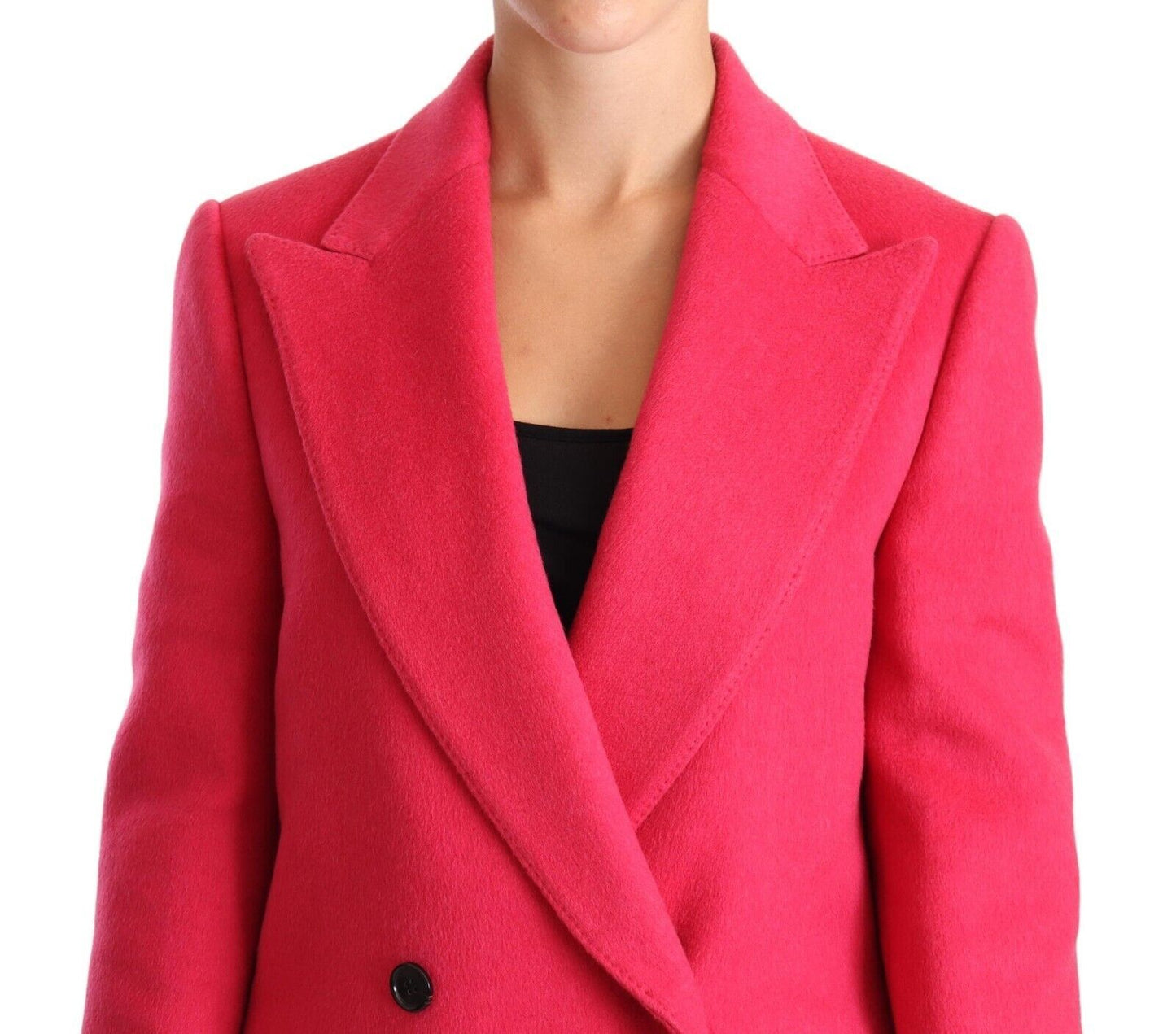 Dolce &amp; Gabbana Pink Double Breasted Trench Coat Jacket