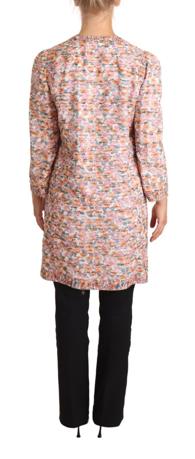 Trench-coat élégant en soie à fleurs Dolce &amp; Gabbana