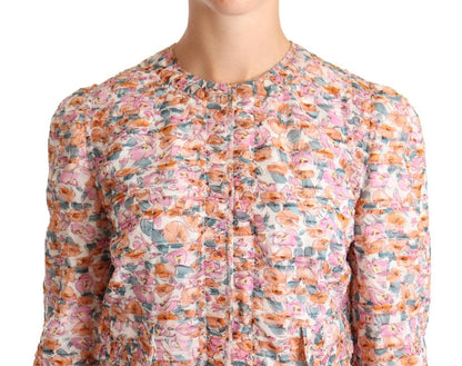 Trench-coat élégant en soie à fleurs Dolce &amp; Gabbana
