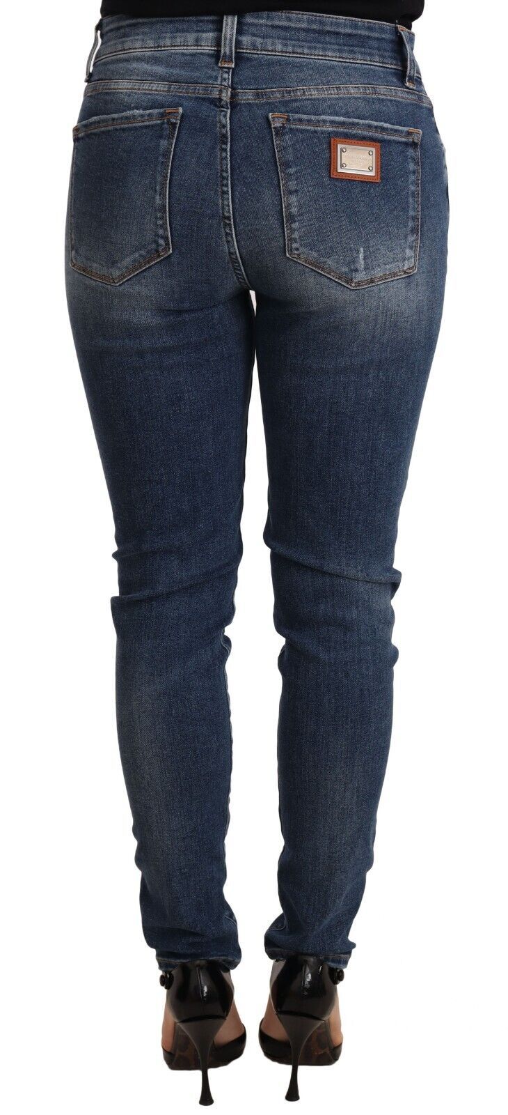Dolce & Gabbana Blue Wash Skinny Denim Cotton Stretch Jeans by Dolce & Gabbana