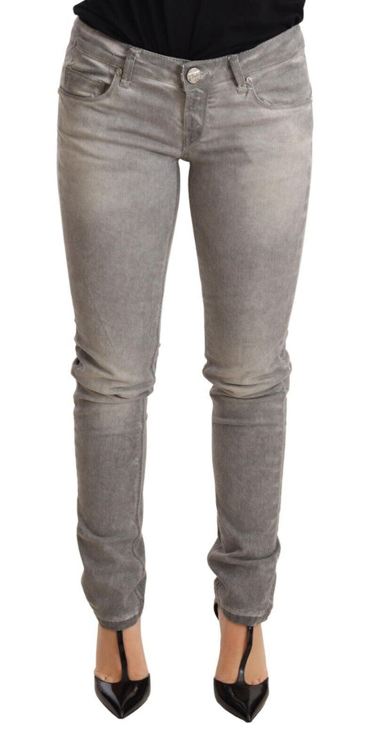 Jean slim délavé gris Eight Chic en coton