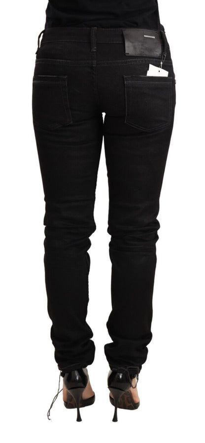 Huit jeans skinny noirs délavés élégants