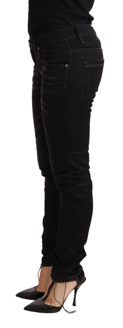 Huit jeans skinny noirs délavés élégants