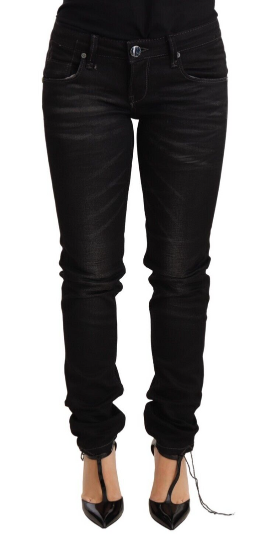 Huit jeans skinny noirs délavés élégants