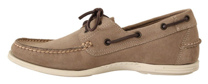 Mocassins élégants en daim beige Pollini pour l'homme exigeant