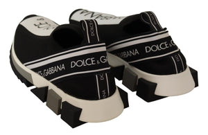 Dolce & Gabbana Chic Monochrome Sorrento Slip-On Sneakers