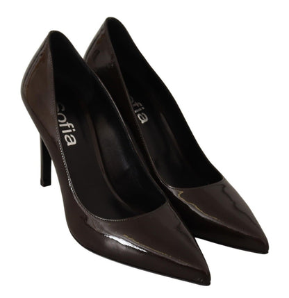 Escarpins à talons Sofia élégants en cuir marron