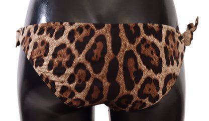 Bas de bikini élégant à imprimé léopard Dolce &amp; Gabbana