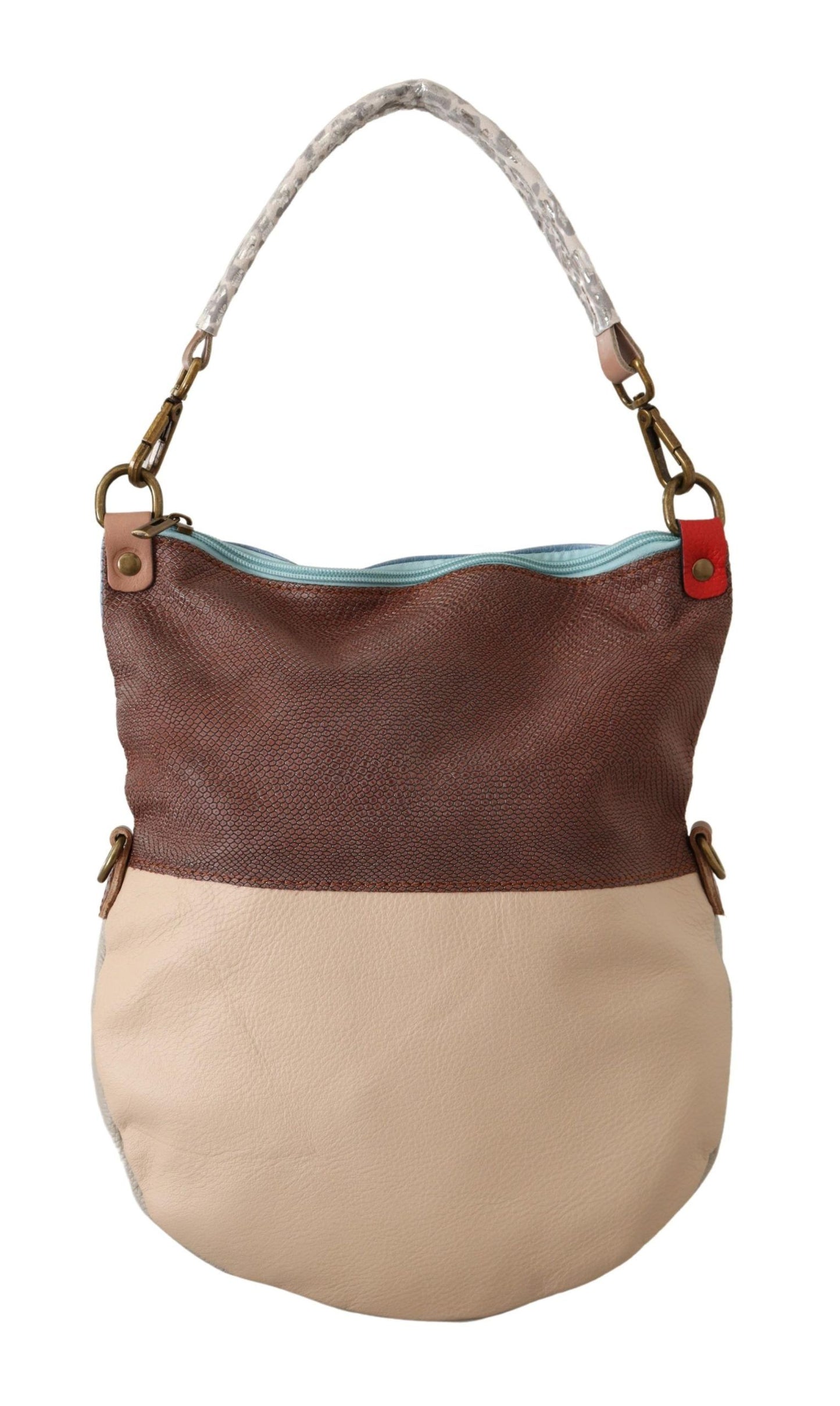 Sac fourre-tout chic en cuir multicolore avec accents dorés EBARRITO