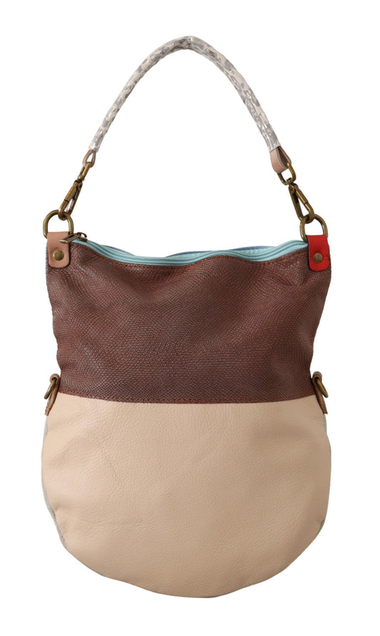 Sac fourre-tout chic en cuir multicolore avec accents dorés EBARRITO