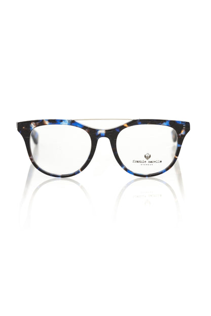 Frankie Morello Eyeglass Frame Acetate Wayfarer Blue Havana