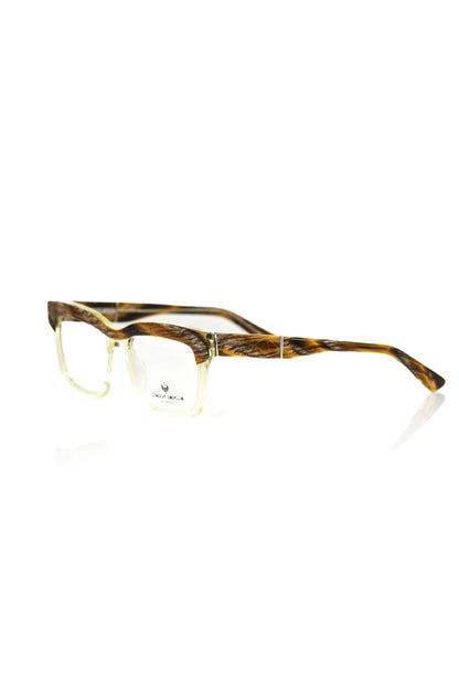 Frankie Morello Clubmaster Acetate Eyeglasses Unisex Brown