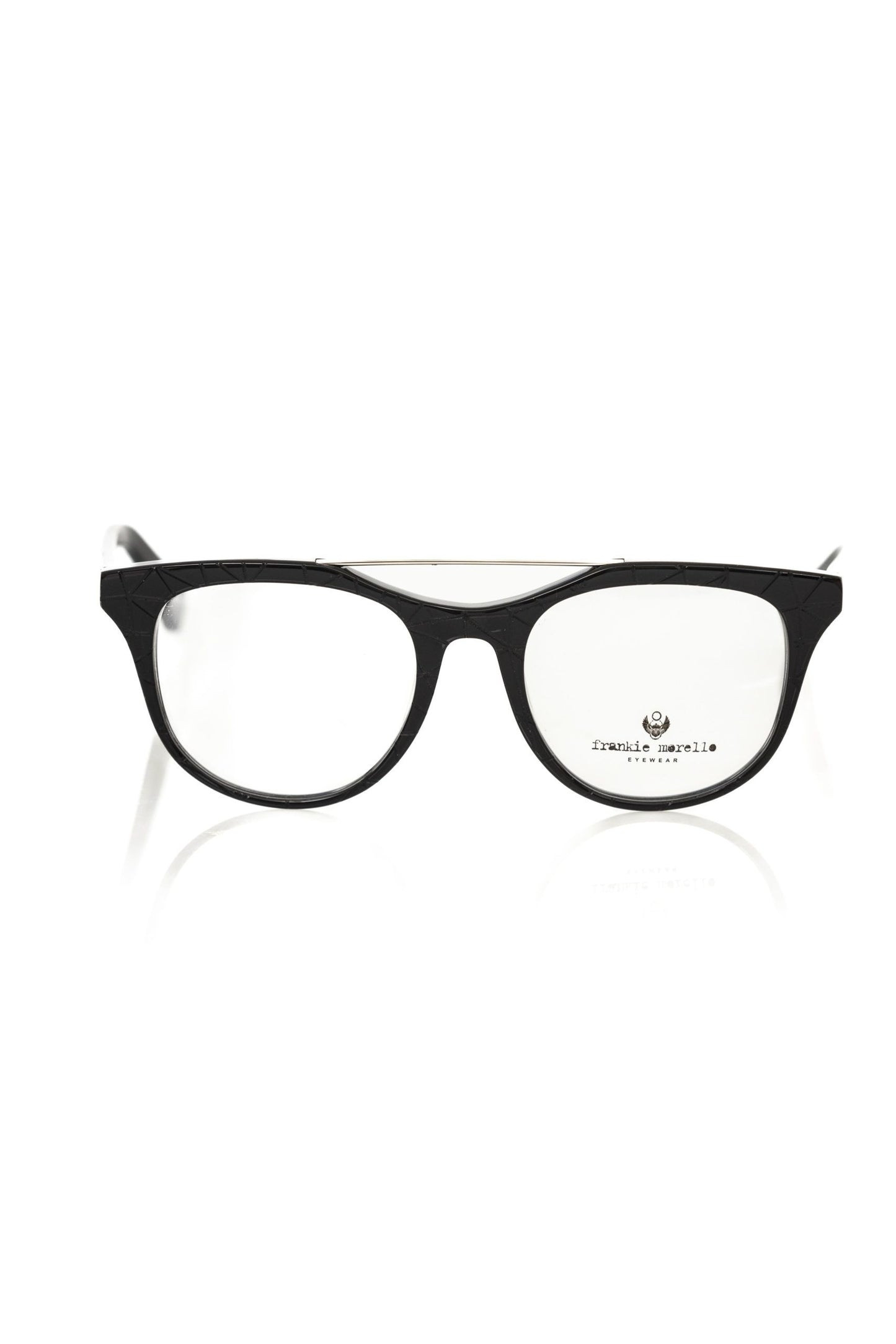 Frankie Morello Acetate Eyeglasses Wayfarer - Black Unisex