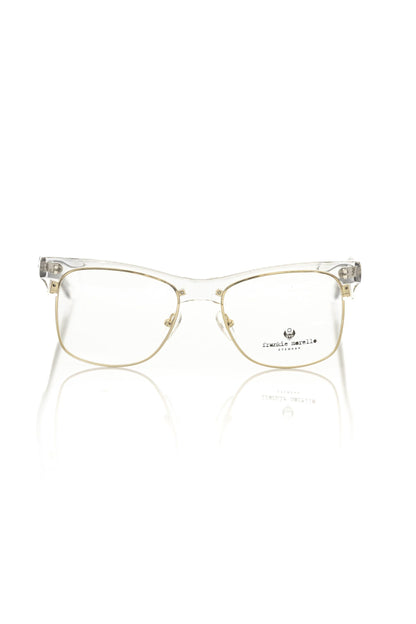 Frankie Morello Clubmaster Gold Metal Eyeglass Frame - Gold