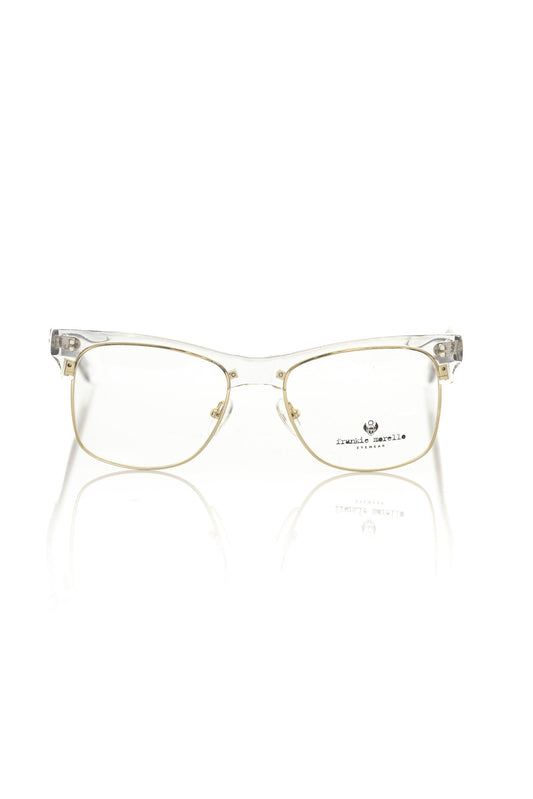 Frankie Morello Clubmaster Gold Metal Eyeglass Frame - Gold