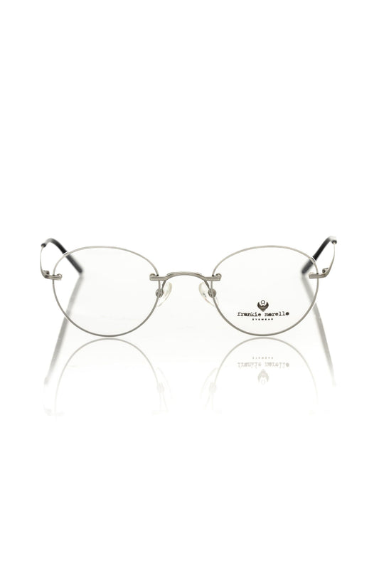 Frankie Morello Eyeglass Frame Metal Silver Unisex
