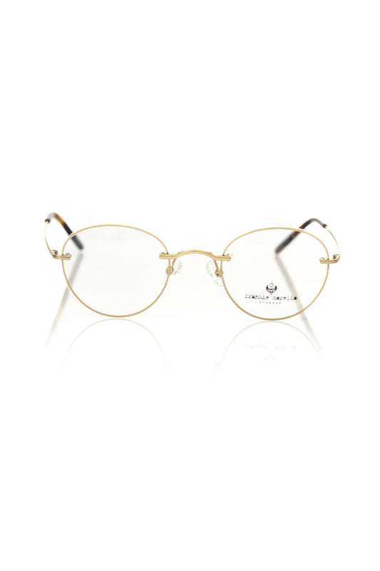 Frankie Morello Frame Gold Metal Unisex Eyewear - Gold