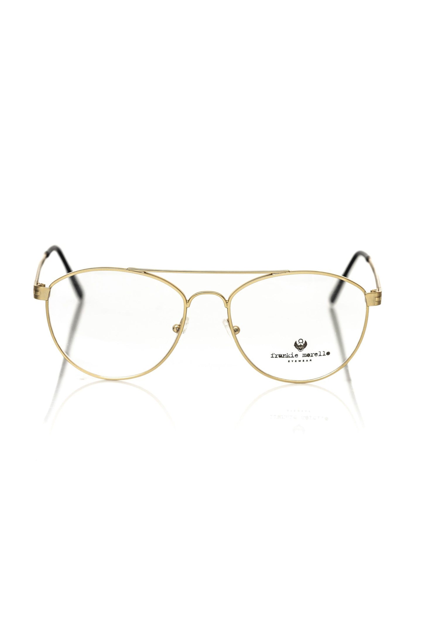 Frankie Morello Aviator Metallic Fiber Eyeglasses - Gold