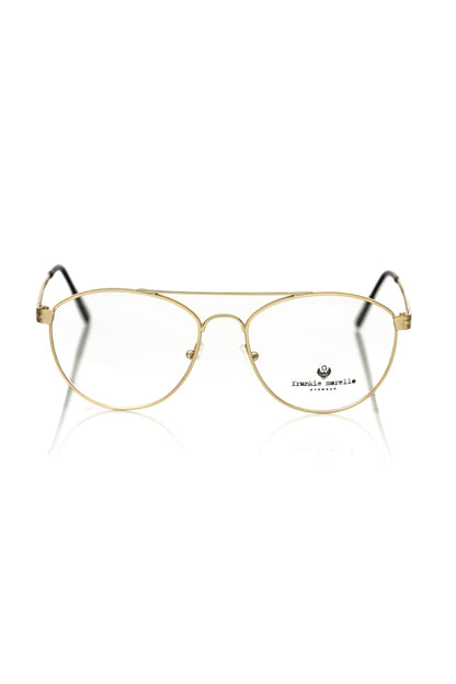 Frankie Morello Aviator Metallic Fiber Eyeglasses - Gold