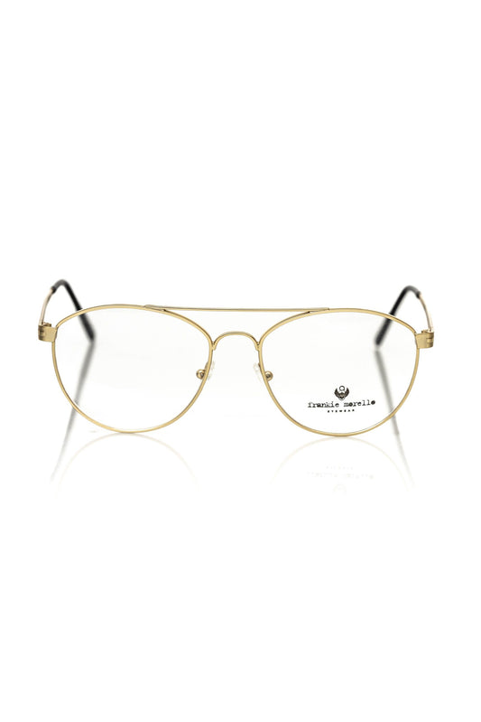 Frankie Morello Aviator Metallic Fiber Eyeglasses - Gold
