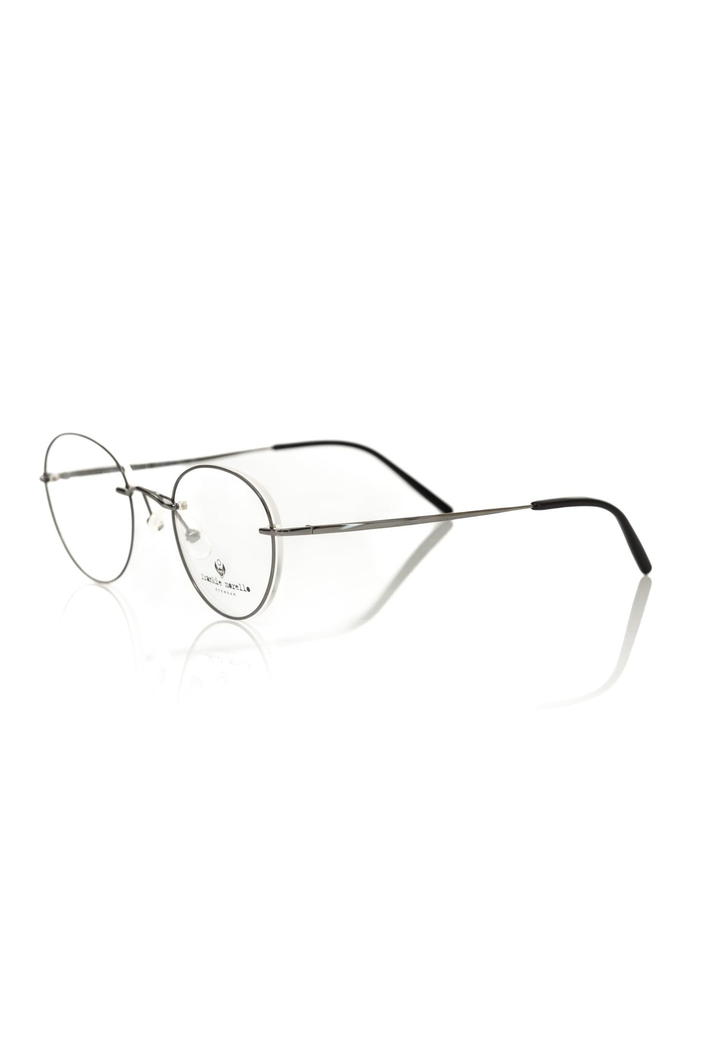 Frankie Morello Gray Metallic Eyeglass Frame Unisex