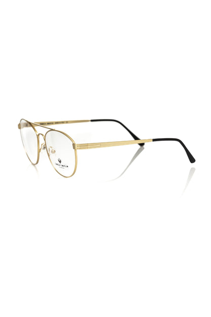 Frankie Morello Aviator Metallic Fiber Eyeglasses - Gold