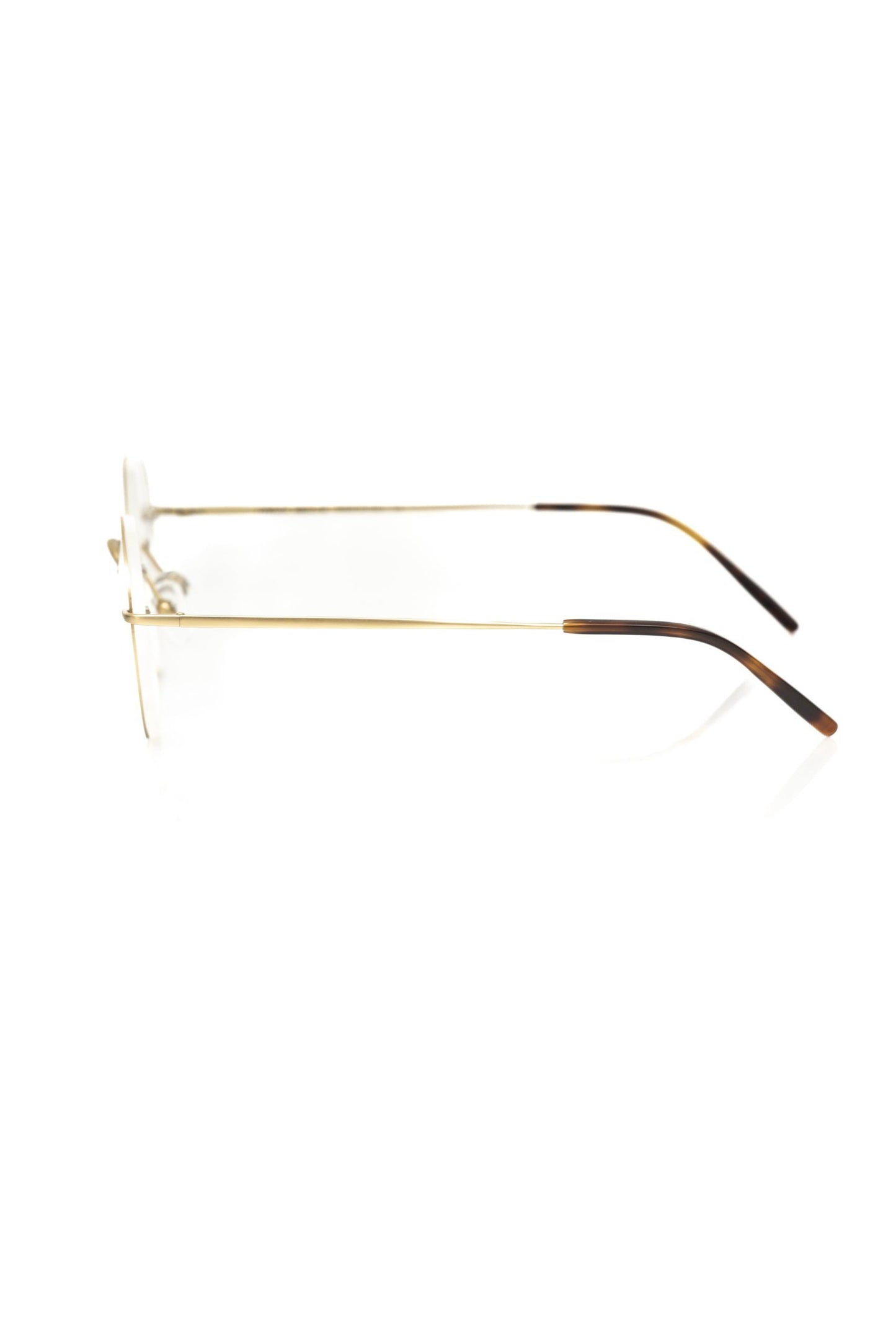 Frankie Morello Frame Gold Metal Unisex Eyewear - Gold