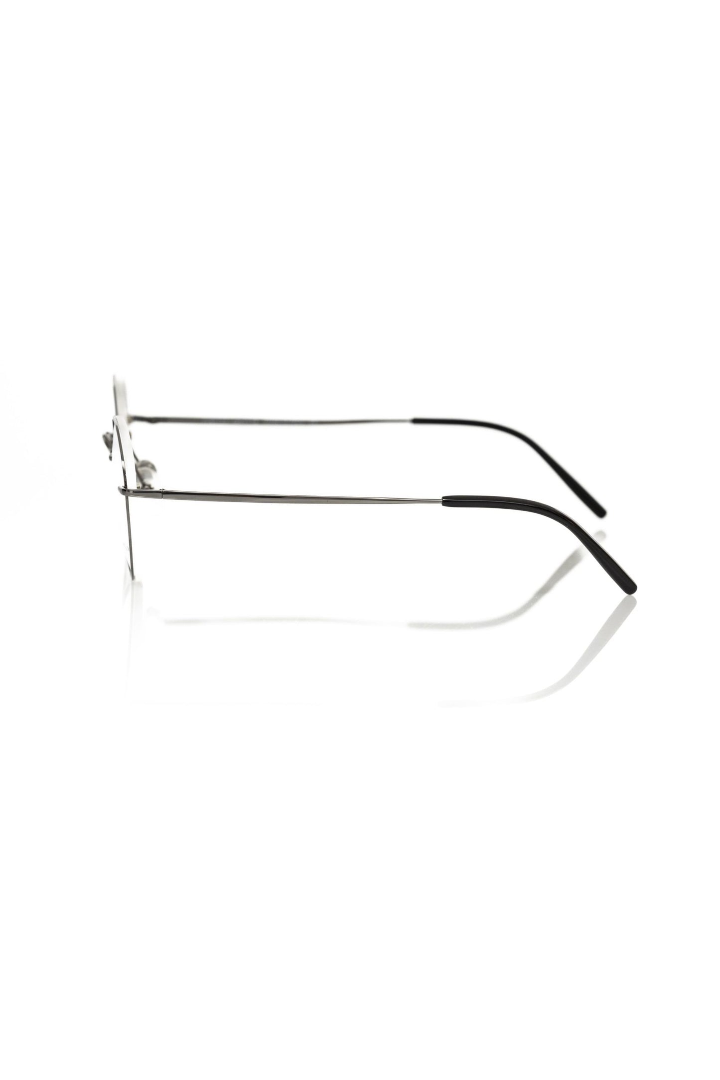 Frankie Morello Gray Metallic Eyeglass Frame Unisex