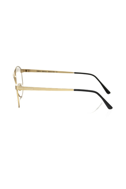 Frankie Morello Aviator Metallic Fiber Eyeglasses - Gold