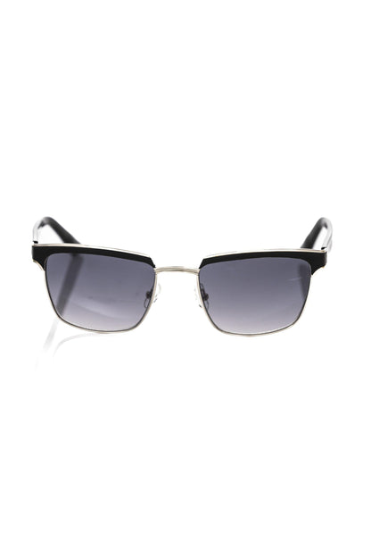 Lunettes de soleil Frankie Morello en fibre métallique noire pour homme