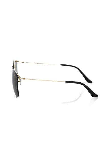 Lunettes de soleil Frankie Morello en fibre métallique noire pour homme